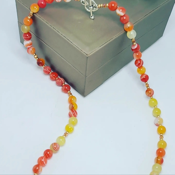 Orange Agate necklace - Picture 5 of 5